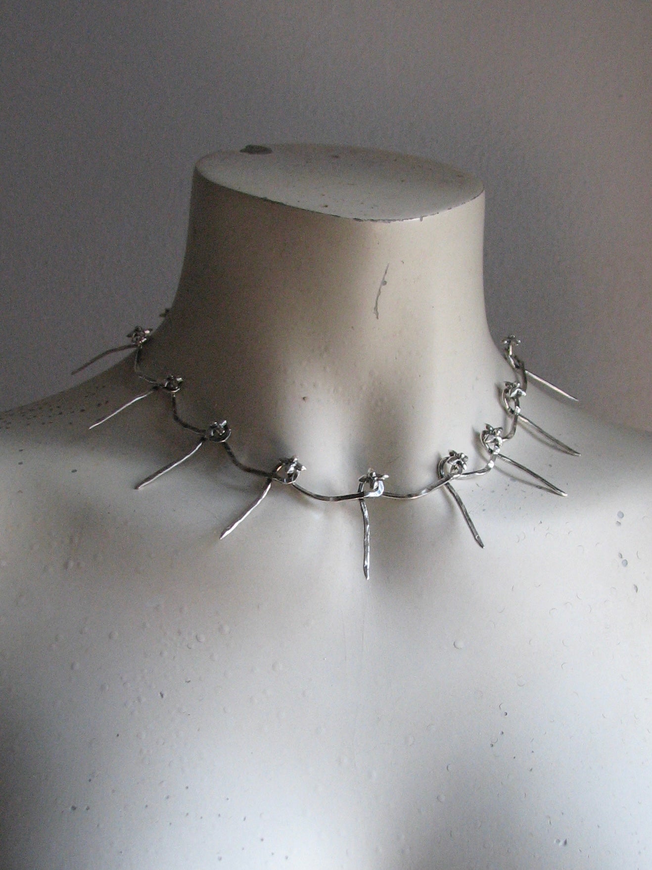 Sterling Silver Wire Choker Necklace